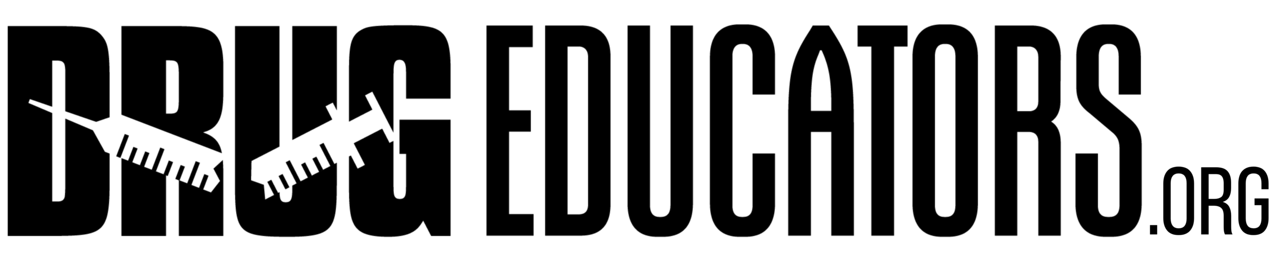 DrugEducators.org official black logo