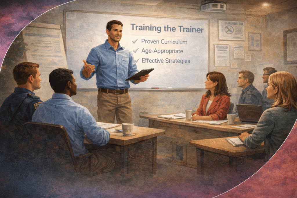 Professional drug education training session for educators and law enforcement