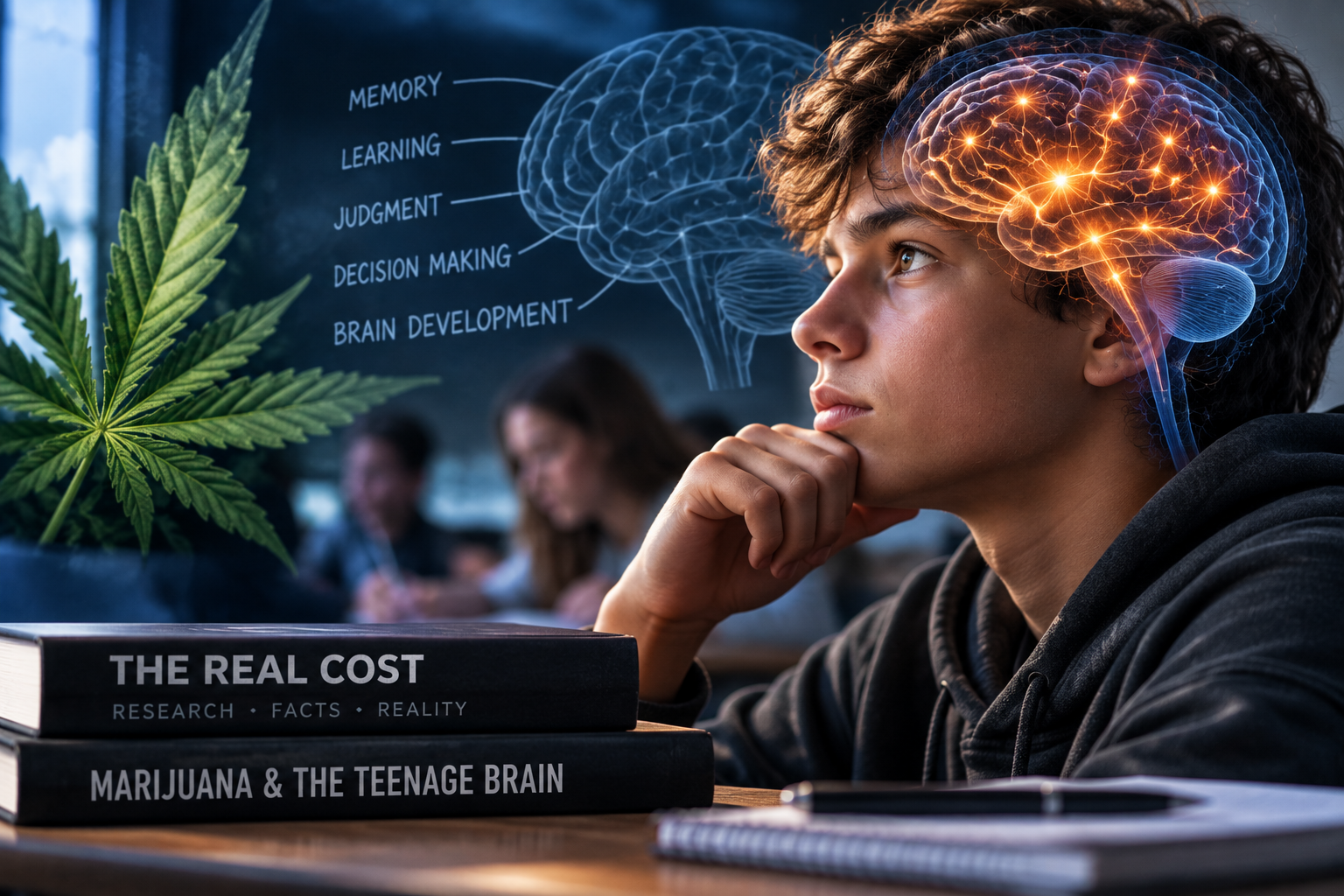 The Real Cost publication artwork about THC and the adolescent brain