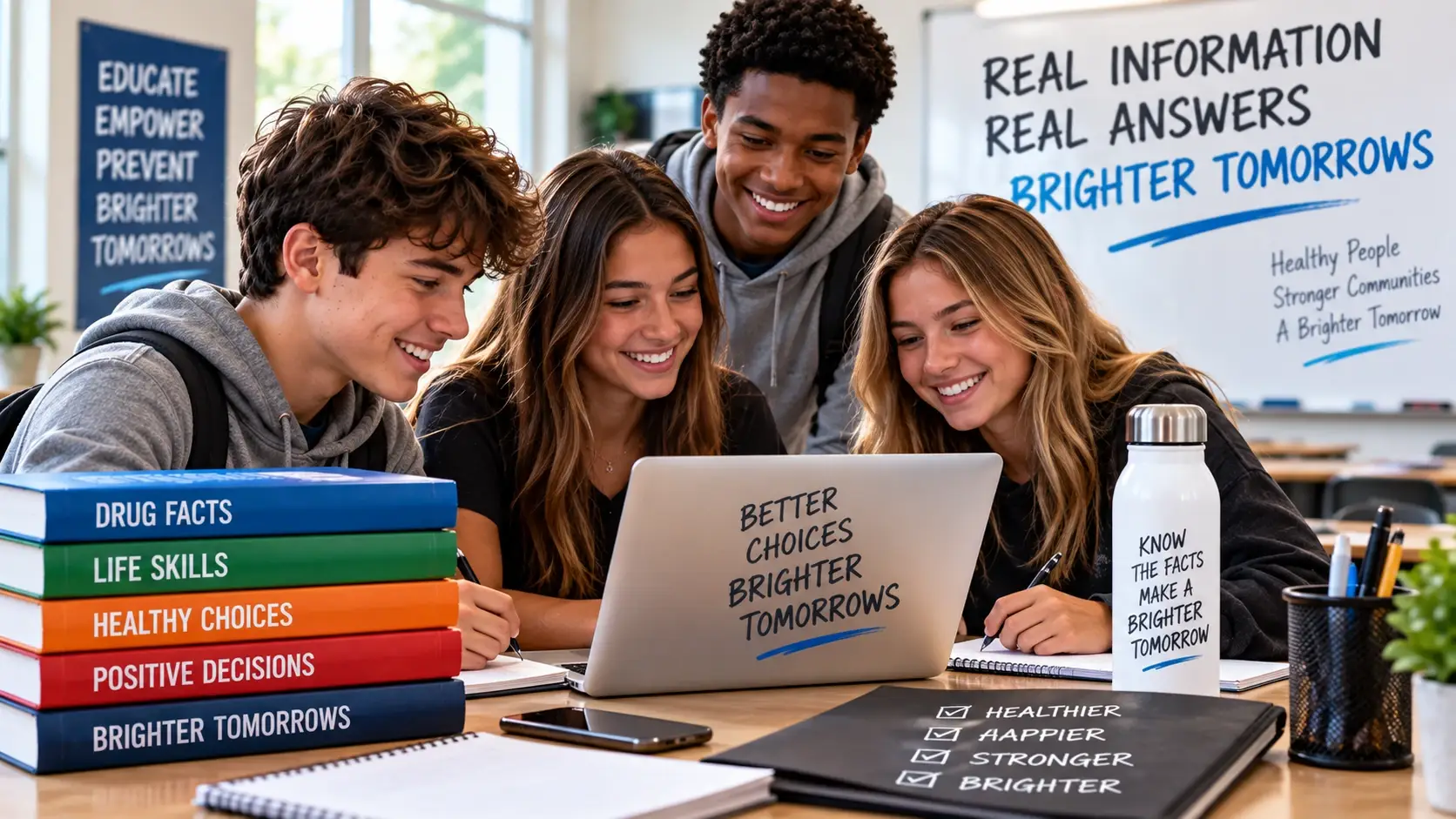 Young people participating in a youth prevention campaign