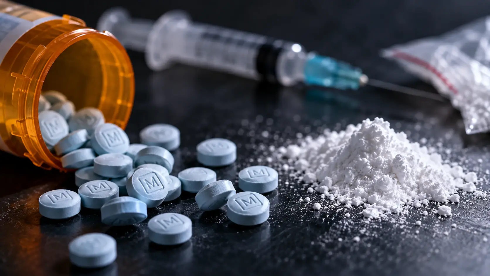 Fentanyl pills and powder