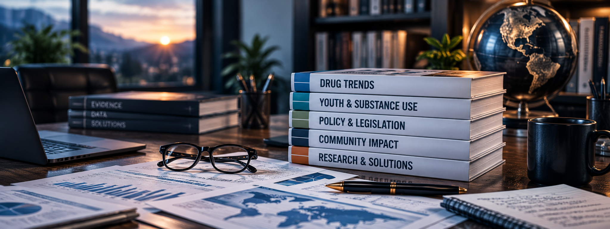 Research desk representing The Real Cost drug research initiative