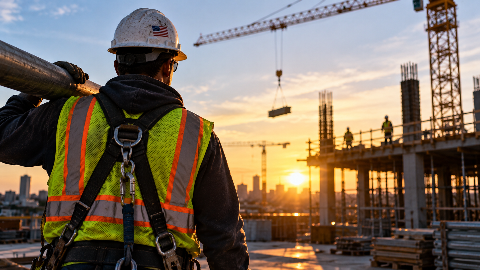 Construction worker representing workplace drug and safety issues