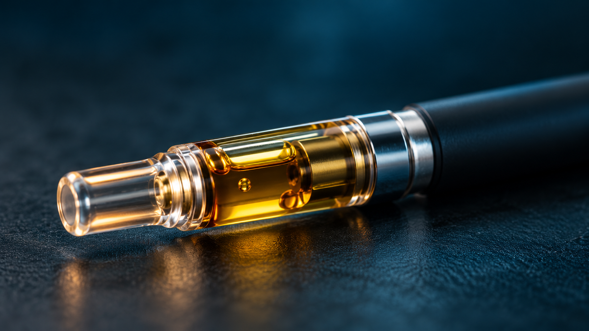 Illustrative image of a THC vape cartridge