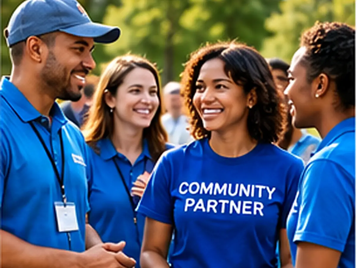 Community volunteers working together
