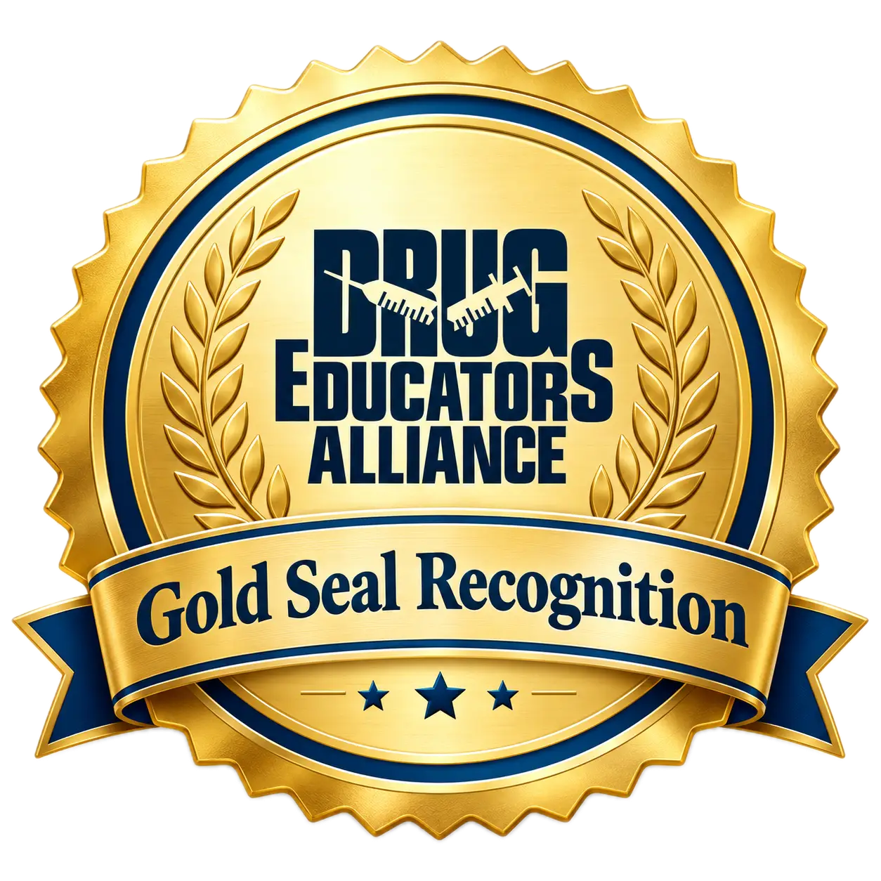Drug Educators Alliance Gold Seal certification badge