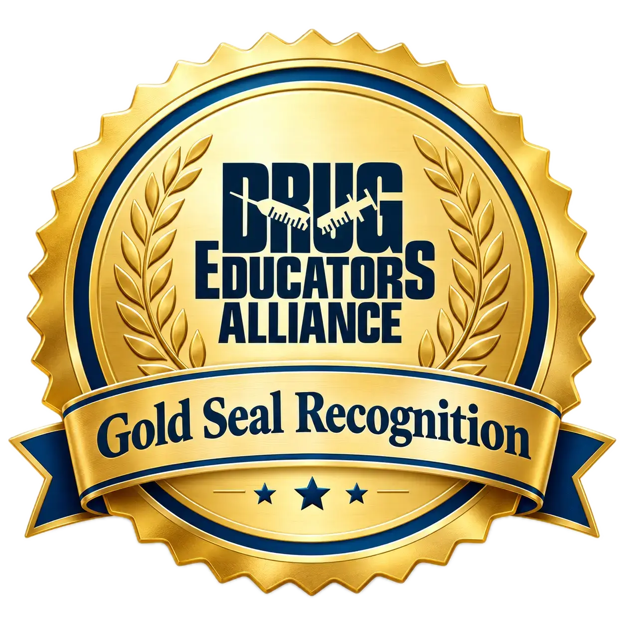 Drug Educators Alliance Gold Seal certification badge